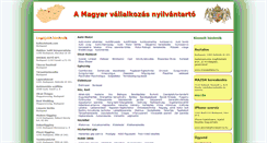 Desktop Screenshot of magyarvallalkozasok.hu